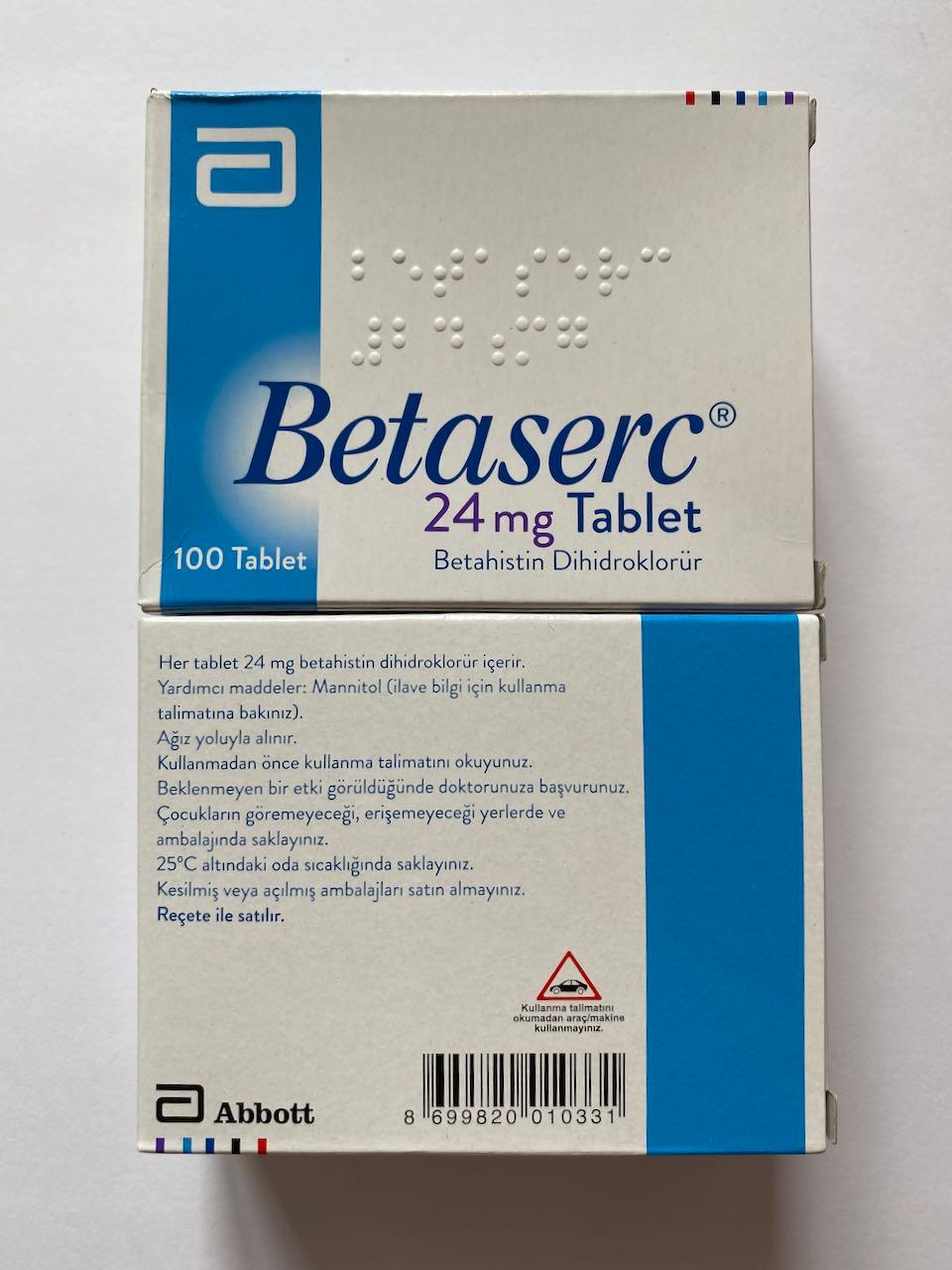 Betaserc 24mg Abbott