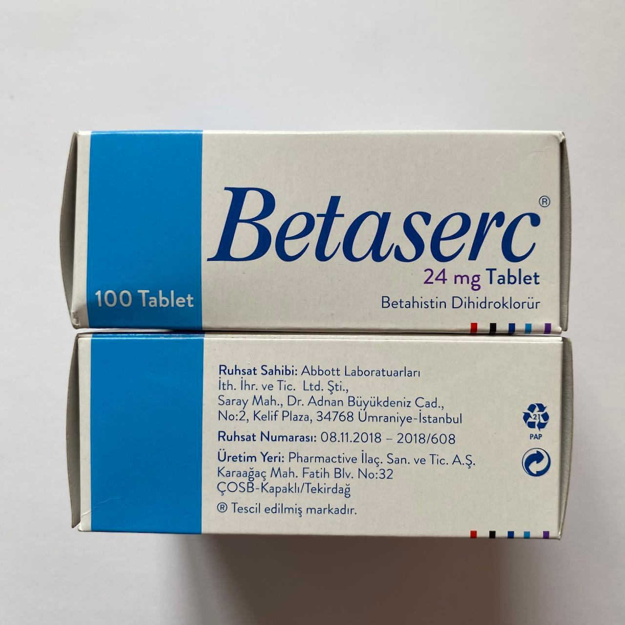 Betaserc 24mg Abbott