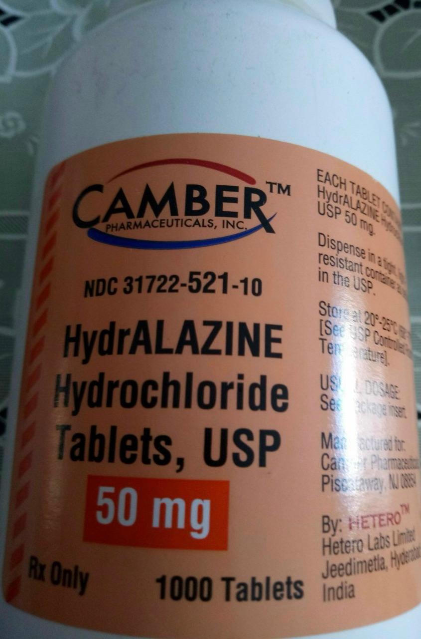 Hydralazine Hydrochloride 50mg Camber