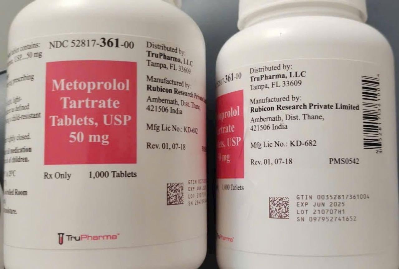 Metoprolol Tartrate 50mg TruPharma