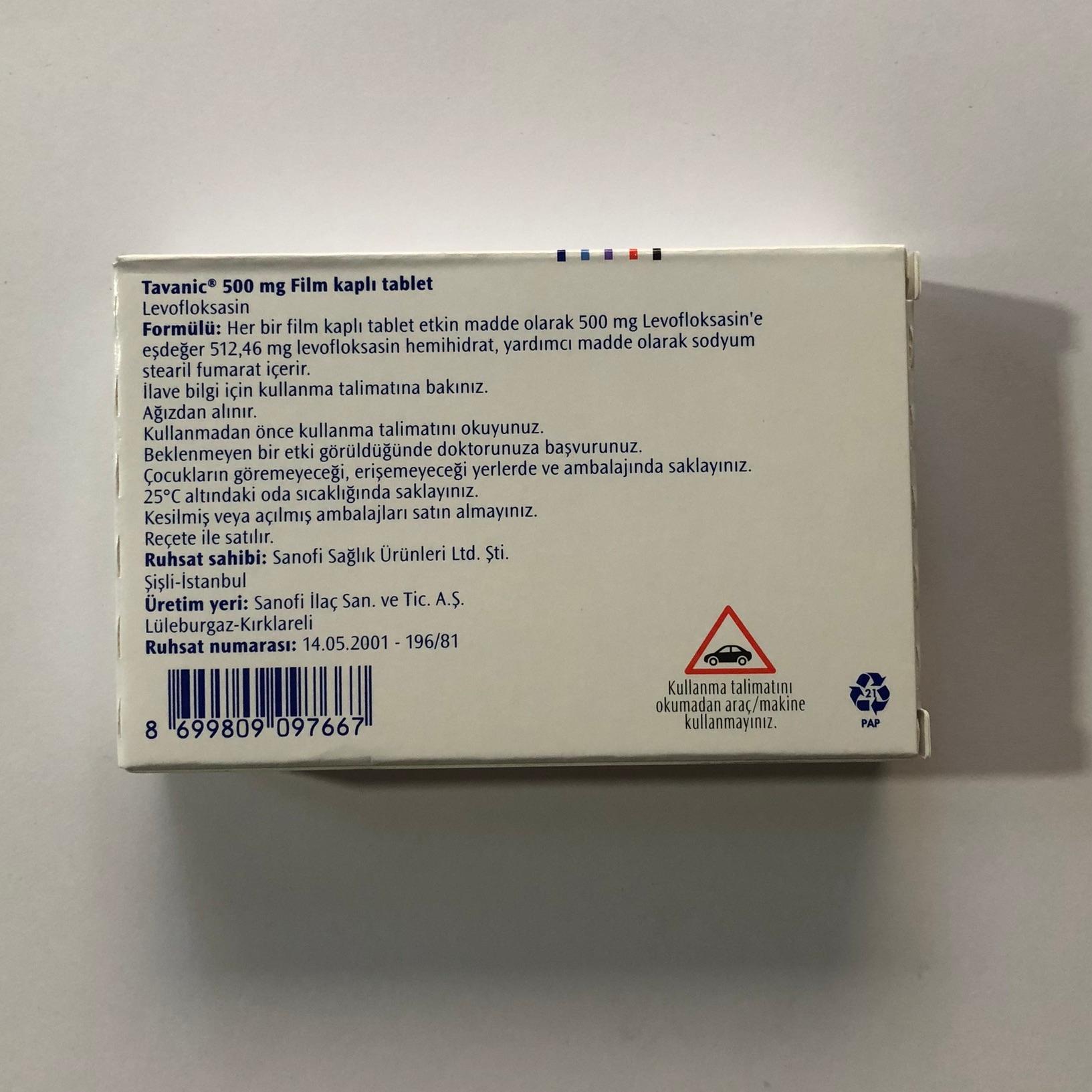 Tavanic 500mg Sanofi