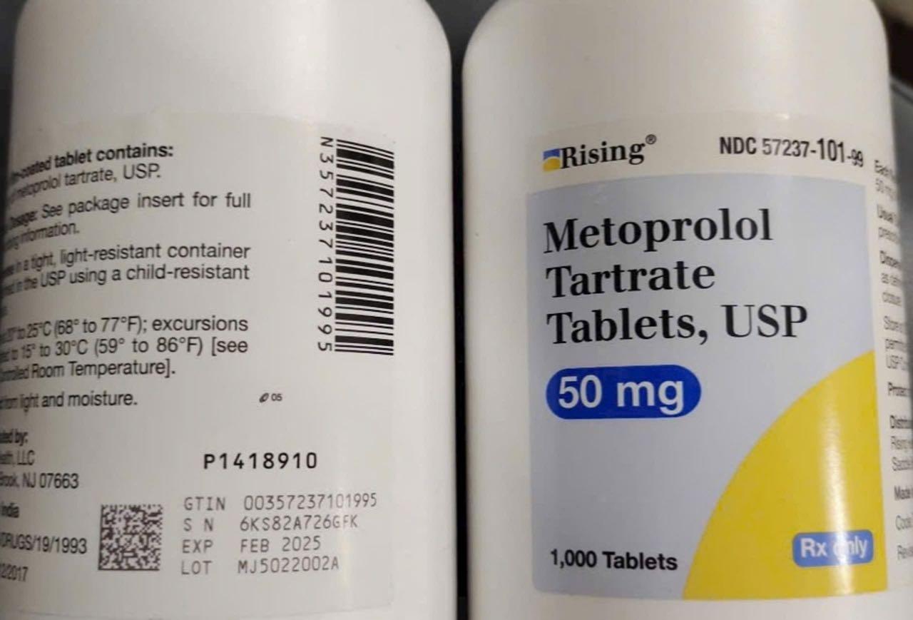 Metoprolol Tartrate 50mg Rising