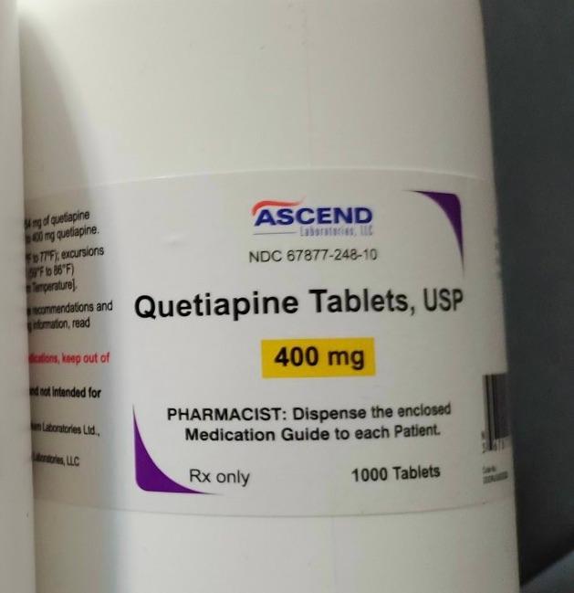 Quetiapine 400mg Ascend