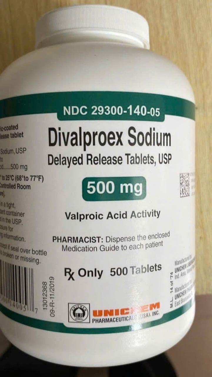 Divalproex Sodium 500mg Delayed-Release Tablets Unichem