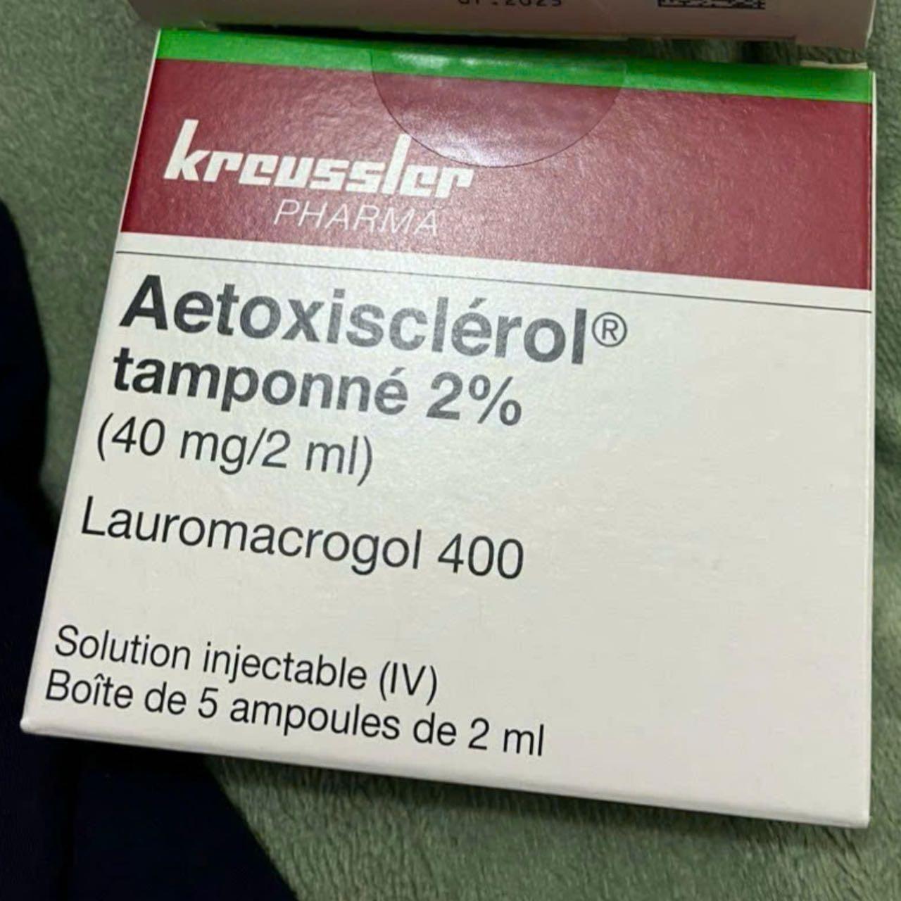 Aetoxisclérol tamponné 2% (40mg/2ml)