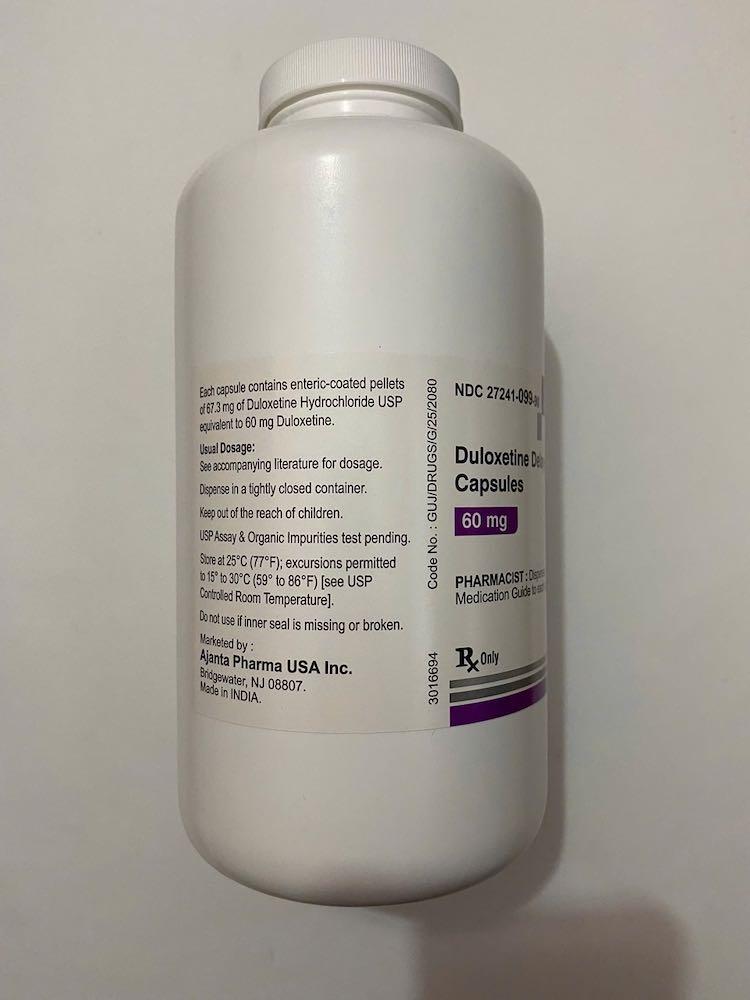Duloxetine Delayed-Release Capsule 60mg Ajanta